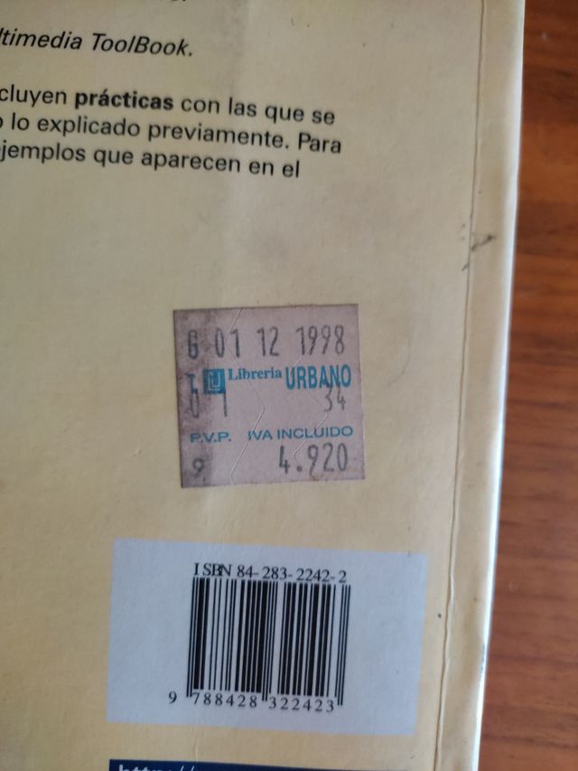 Libro de informática Toolbook Nuevo a estrenar