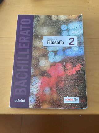 Libro Historia de la Filosofía 2º Bachillerato