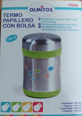 Termo para comida y agua bebés