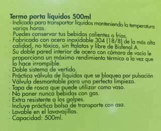 Termo para comida y agua bebés