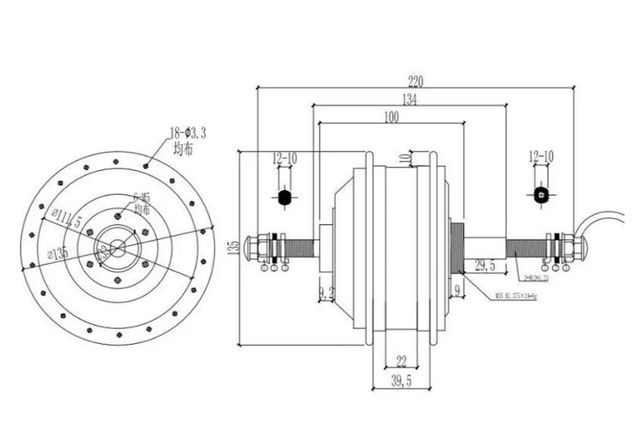 Kit Motor de 1000w para bicicleta 20"