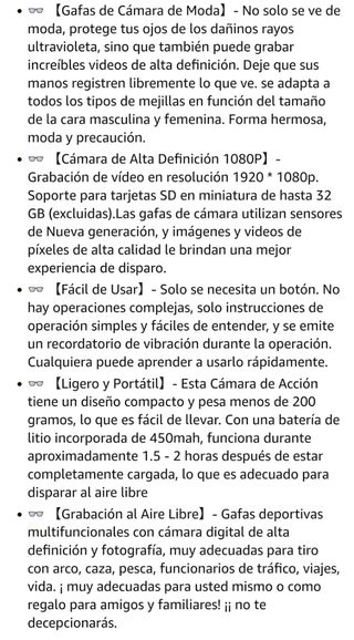 🔝A ESTRENAR ⭐ GAFAS DE SOL CÁMARA