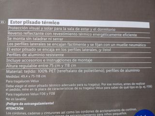 Estor plisado térmico