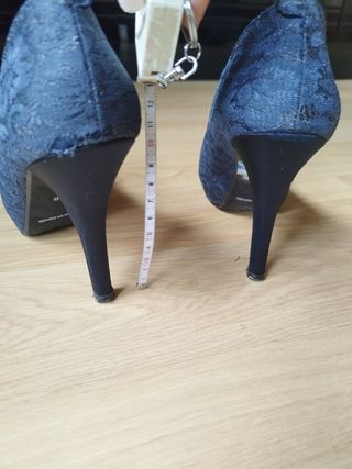 Peep toe azul marino