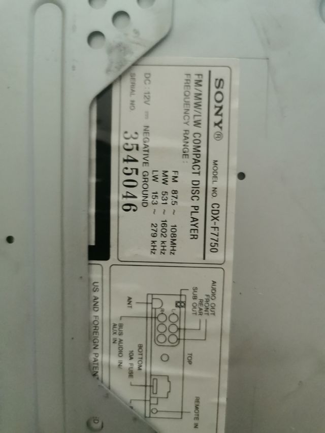 Radio sony 3d, mp3 70€, etapa vieta 60€