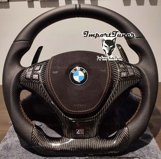 Volante Bmw X5 E70 X6 E71 fibra carbono
