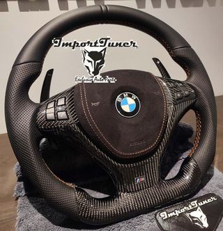 Volante Bmw X5 E70 X6 E71 fibra carbono