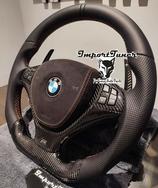 Volante Bmw X5 E70 X6 E71 fibra carbono