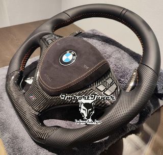 Volante Bmw X5 E70 X6 E71 fibra carbono