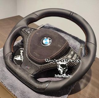 Volante Bmw X5 E70 X6 E71 fibra carbono
