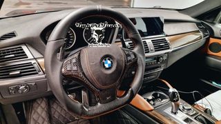 Volante Bmw X5 E70 X6 E71 fibra carbono