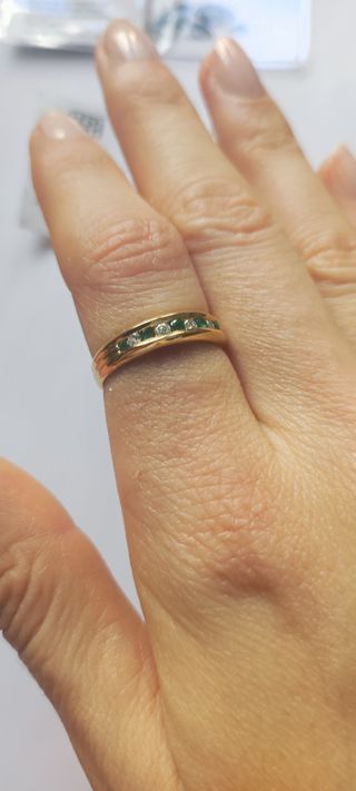 ANILLO ORO PRIMERA LEY 18 KTS 750 MM.