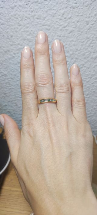 ANILLO ORO PRIMERA LEY 18 KTS 750 MM.