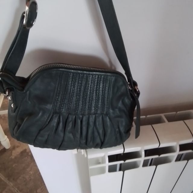 Benetton Vintage mini bag verde pelle