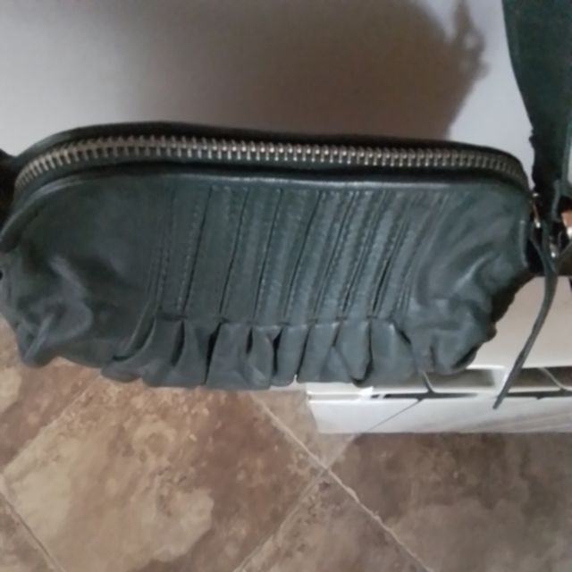 Benetton Vintage mini bag verde pelle