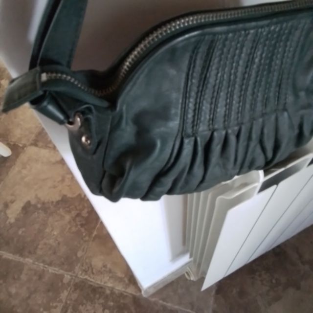 Benetton Vintage mini bag verde pelle