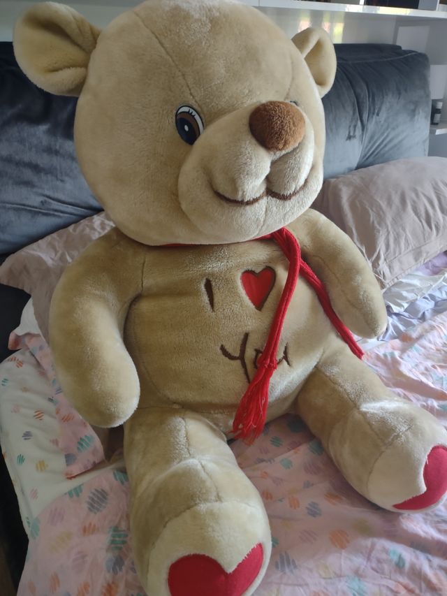 Orsetto peluche gigante con cuori
