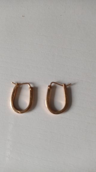 Pendientes aro dorados artesanía