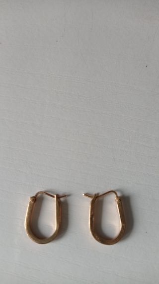 Pendientes aro dorados artesanía