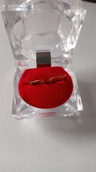 Pendientes aro dorados artesanía