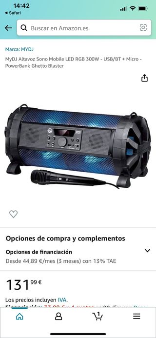 Altavoz karaoke My deejay Guetto Blaster