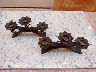 Pareja de candelabros antiguos