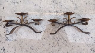 Pareja de candelabros antiguos