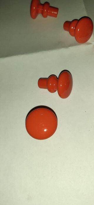 TIRADORES MADERA COLOR NARANJA