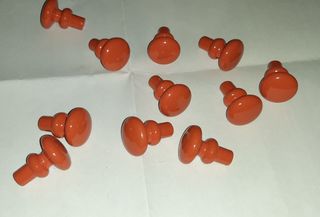 TIRADORES MADERA COLOR NARANJA