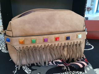 Bolso bandolera beige