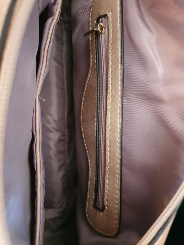 Bolso bandolera beige