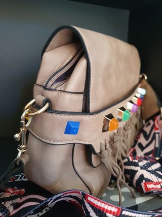 Bolso bandolera beige