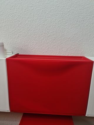Zapatero plegable rojo