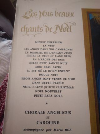 Disco de vinilo villancicos en frances