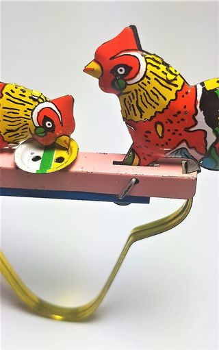 Juguete de metal réplica de Payá con 2 gallinas