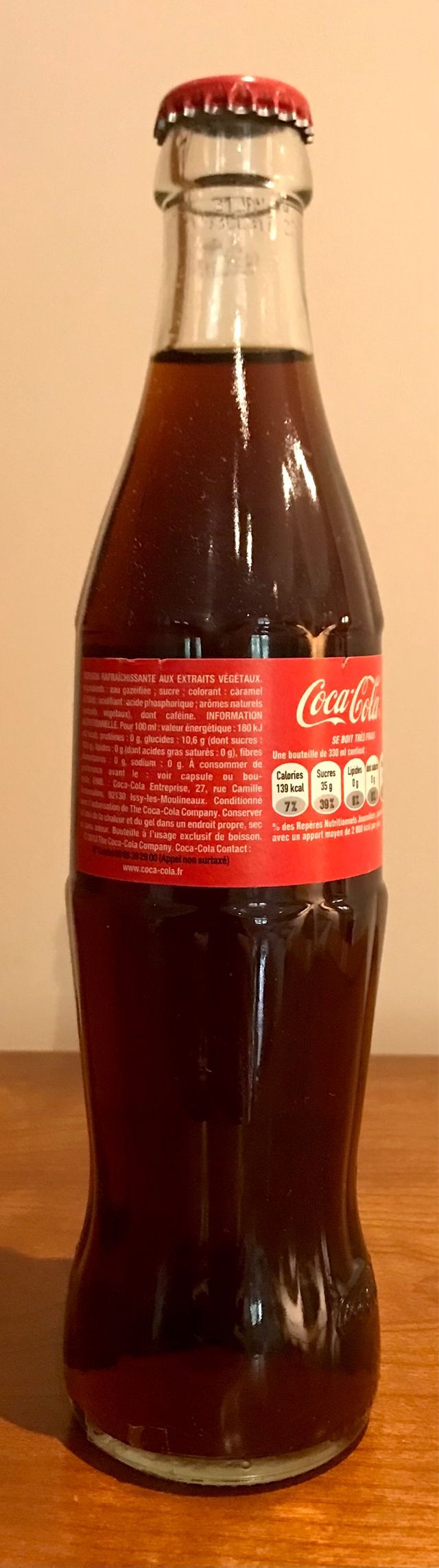 Botella Coca Cola de Francia de 33 cl