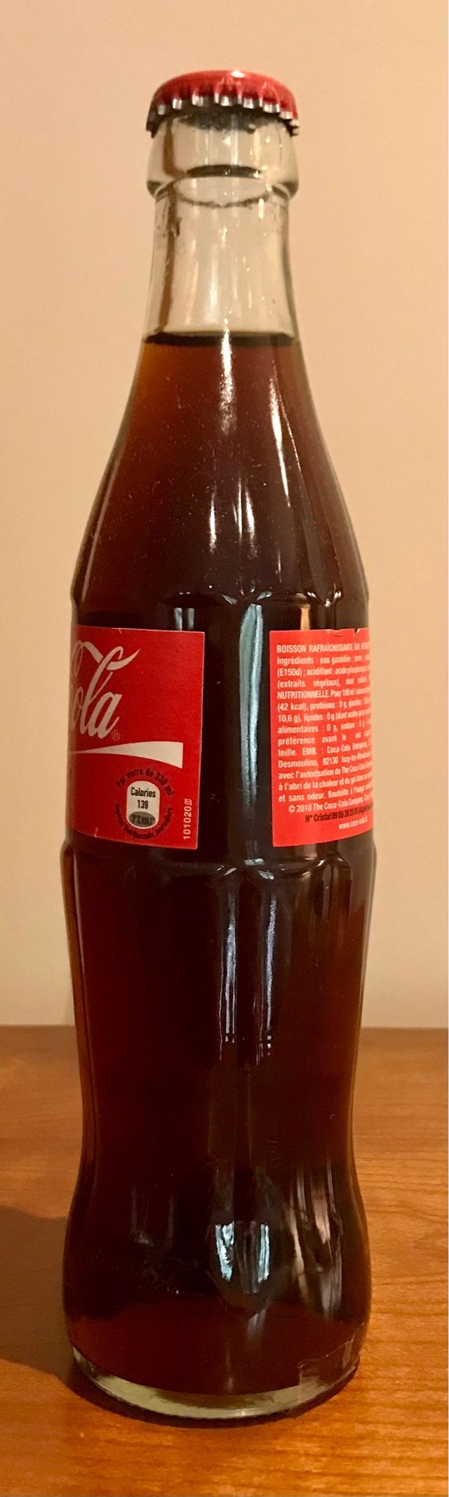 Botella Coca Cola de Francia de 33 cl