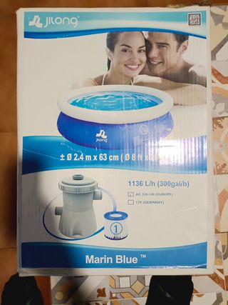 Piscina autoportante redonda con depuradora. NUEVA