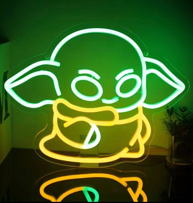 letrero neón Yoda