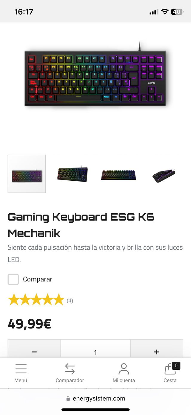 teclado PC gaming Energy Sistem esg k6