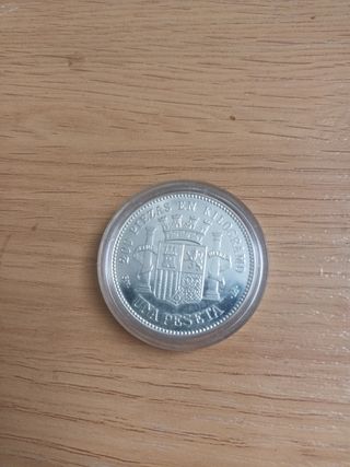 Moneda una peseta de plata