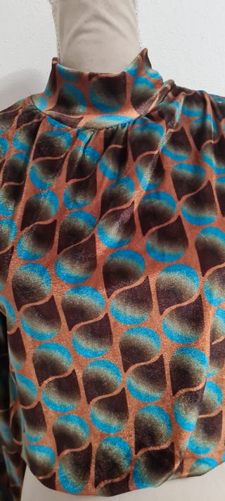 maglietta top stile missoni effetto velluto tg S-M