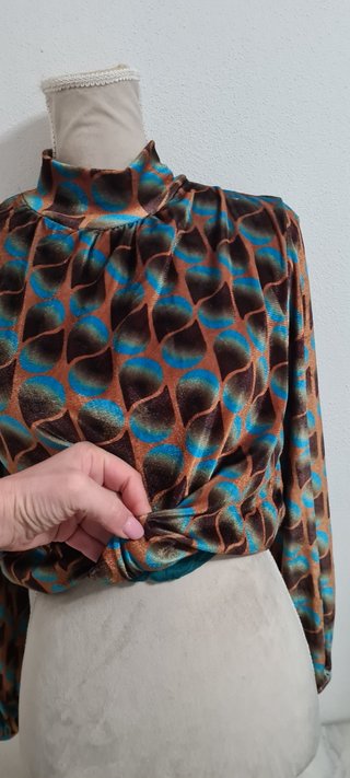 maglietta top stile missoni effetto velluto tg S-M