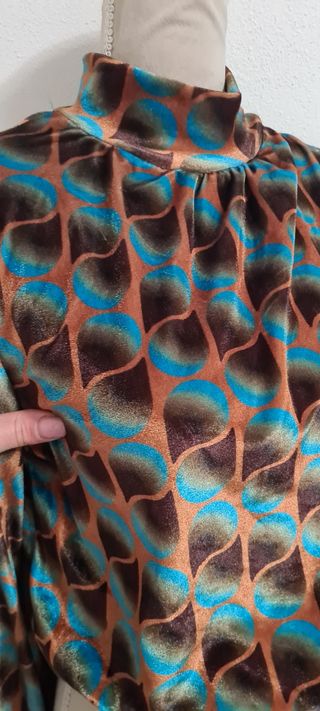 maglietta top stile missoni effetto velluto tg S-M