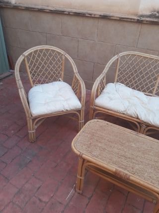 Sillones jardín terraza de cañamo