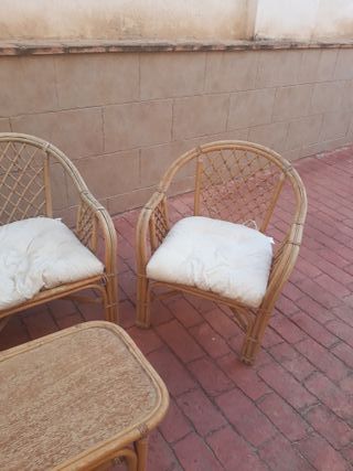 Sillones jardín terraza de cañamo