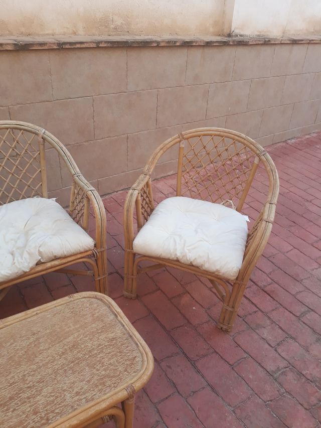 Sillones jardín terraza de cañamo