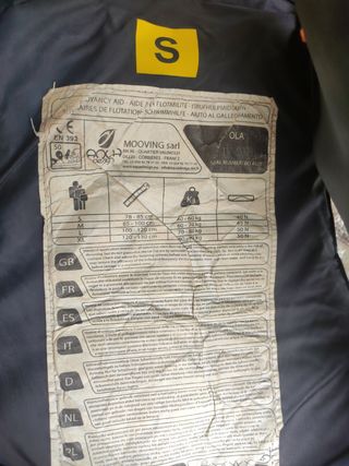 Chaleco flotación para kayak