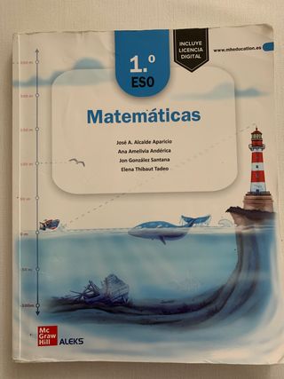 libro matemáticas 1 ESO