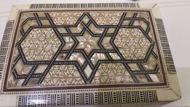 ⚰️ 📿🏺Antiguo joyero madreperla nacar